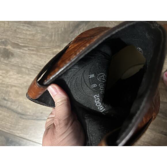 Vintage ACME Brown Leather Cowboy Western Boots Mens 9M - Picture 5 of 5